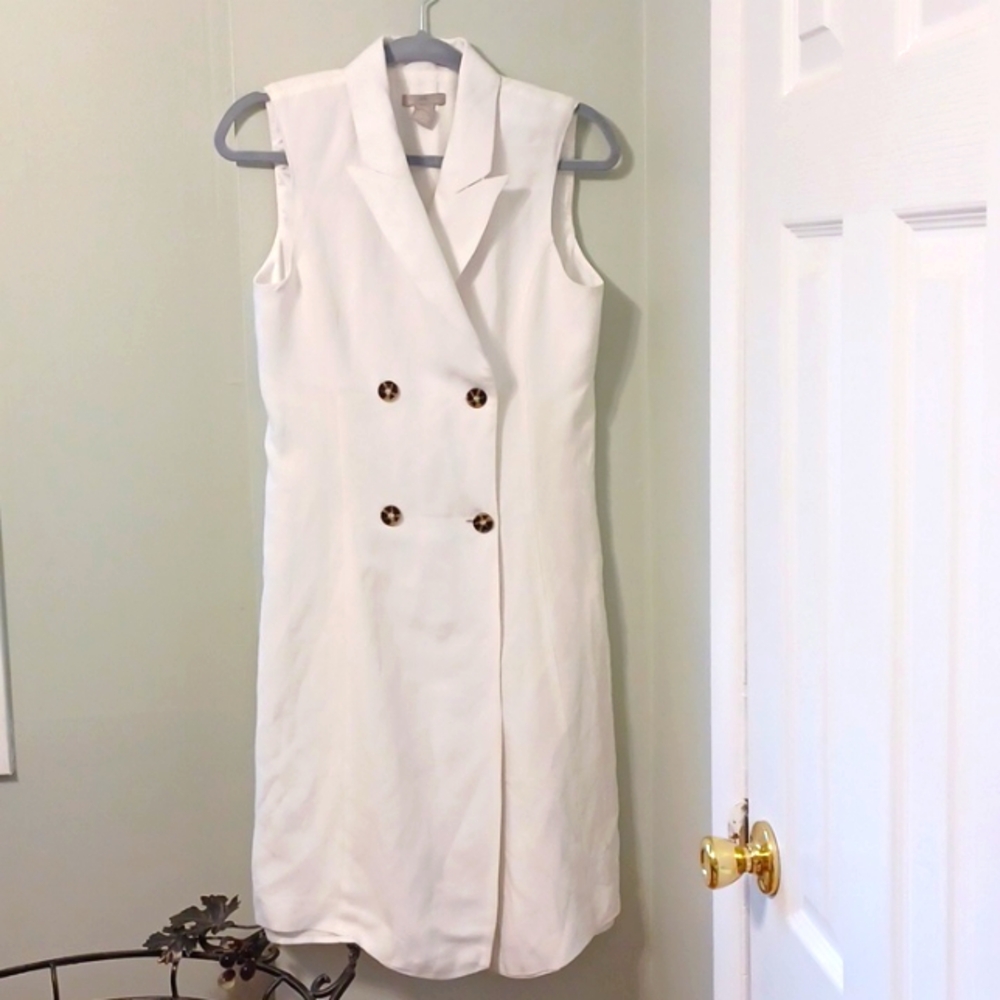 H&M Linen Dress in Off-White